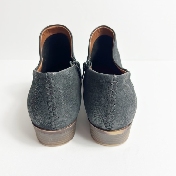 LUCKY BRANDWOMEN BOOTIES BLACK LEATHER HEELS SIZE 8M - Picture 3 of 7